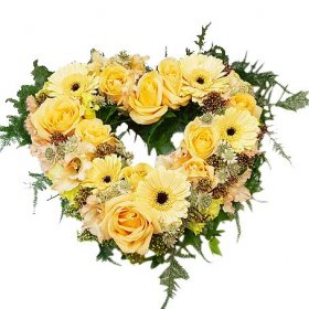 Solsken - Begravningshjärta - Blommor till begravning