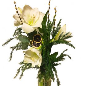 Vita amaryllis - Buketter - Skicka blommor med blombud