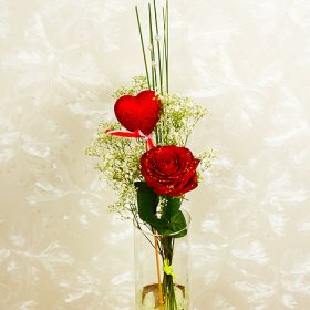 Röd glitterros - Rosor - Skicka blommor med blombud - Flowerhouse