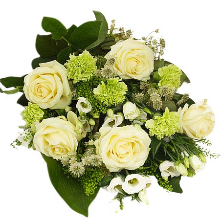 Floristens val vit - Begravningsbuketter - Vackra Begravningsblommor