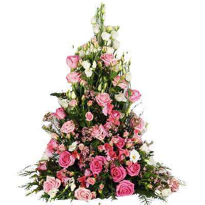Rosen dekoration - Begravningsdekorationer - Vackra Begravningsblommor