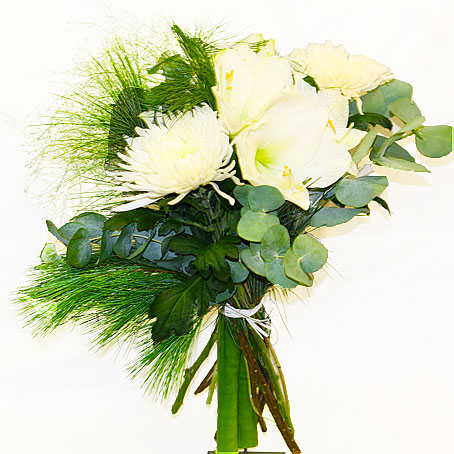 Vit amaryllis bukett - Julblommor - Skicka blommor med blombud - Flowerhouse